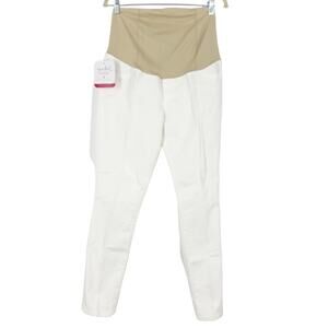 Ingrid & Isabel Maternity Crossover Panel White Skinny Pant Size 12/31